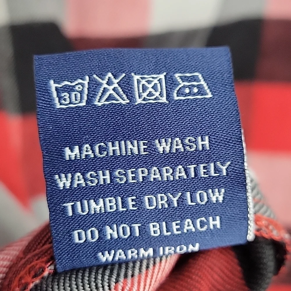 POLO Ralph Lauren Red Black Flannel Plaid Button Down Men's Large